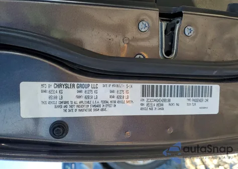 2014 Chrysler 300 from USA, damaged, VIN 2C3CCAAGXEH289188